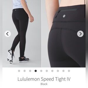 Lululemon Speed Tight IV Leggings in Black